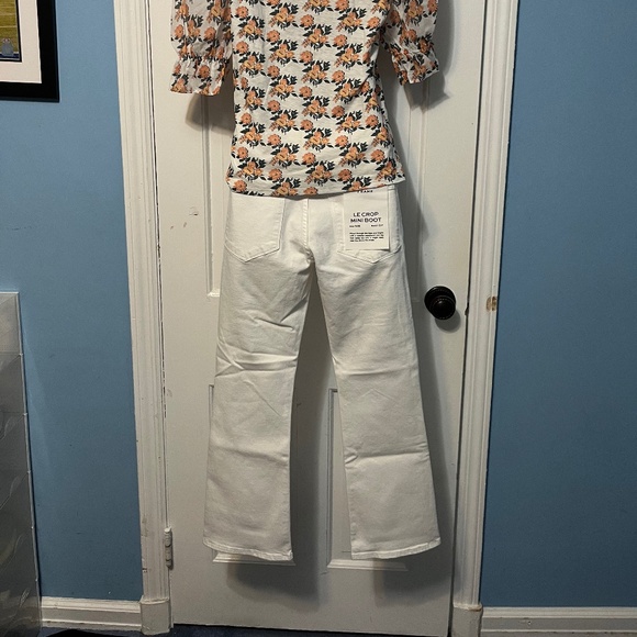 NWT Frame White Jeans - Crop Mini Boot - Picture 3 of 8